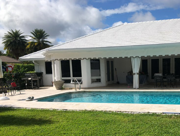 Backyard with a pool